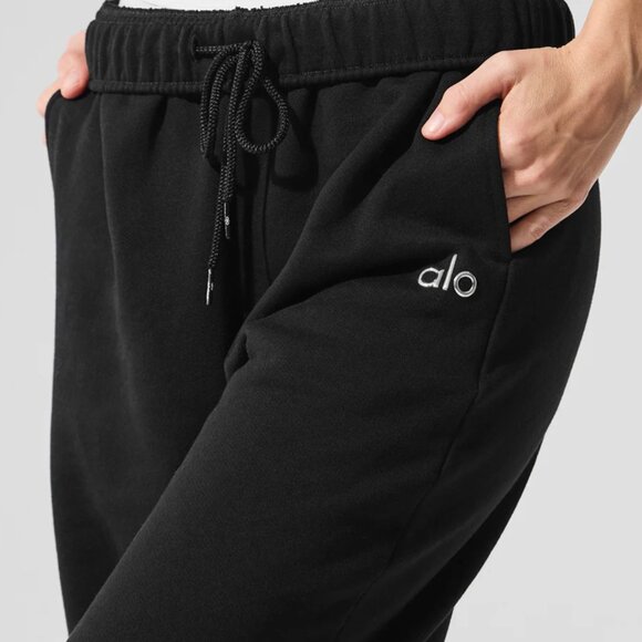 Alo Accolade Straight Leg Sweatpants Black Unisex Size L NWT - Picture 3 of 9